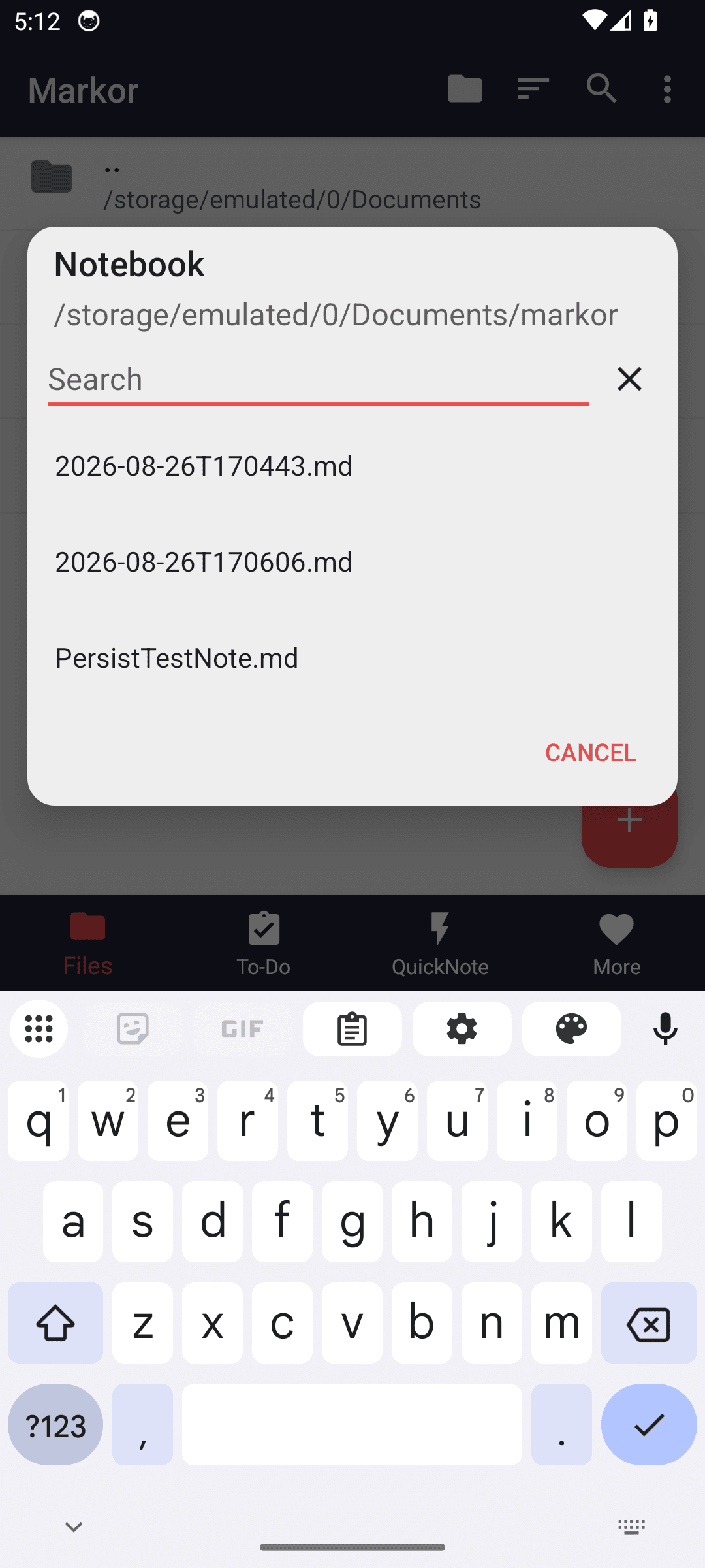 Markor: Controls a screen reader cannot announce
