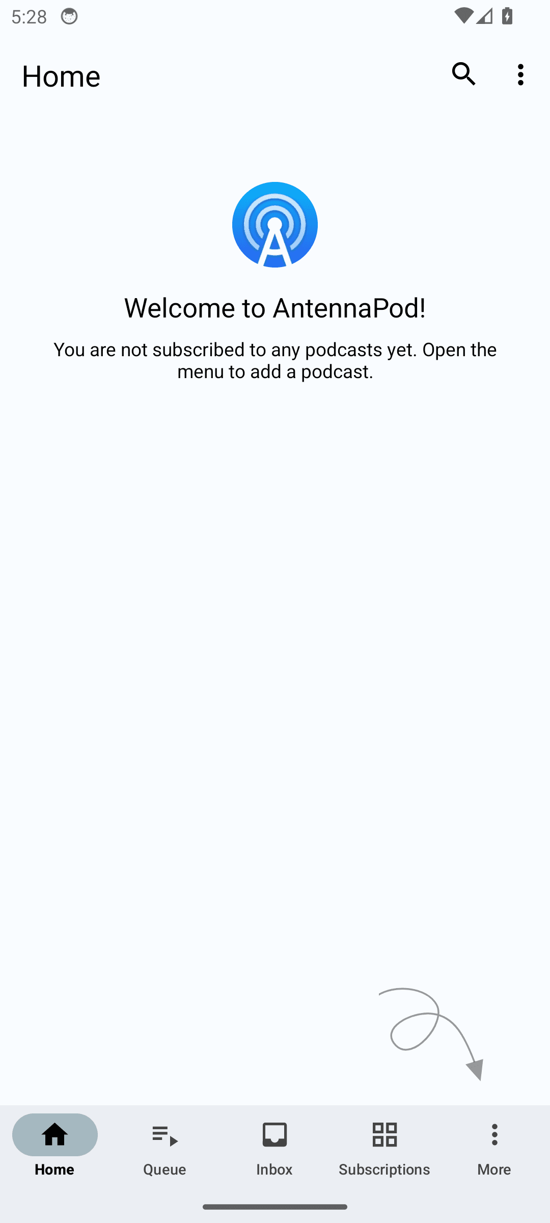 Antennapod: Controls are too small to tap reliably