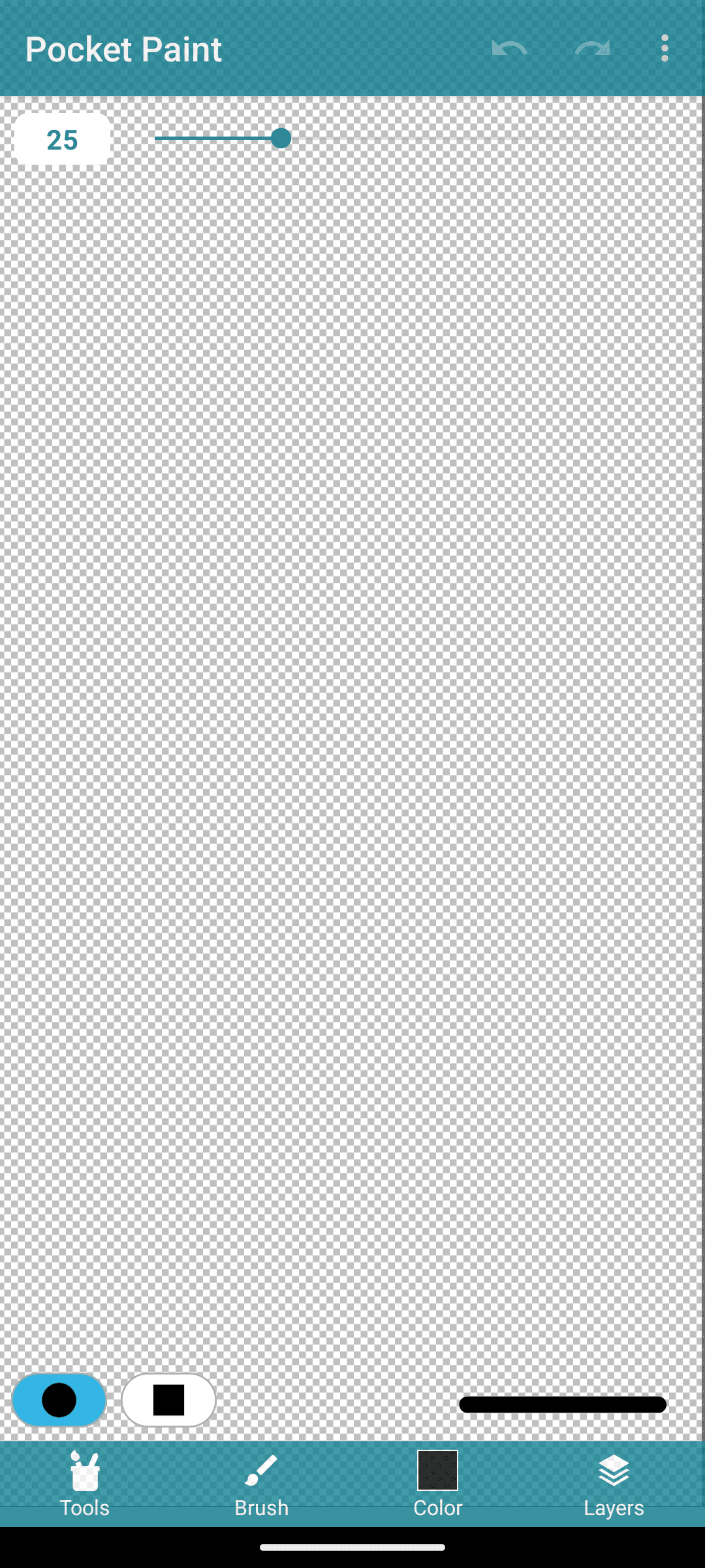 Pocketpaint: Controls a screen reader cannot announce